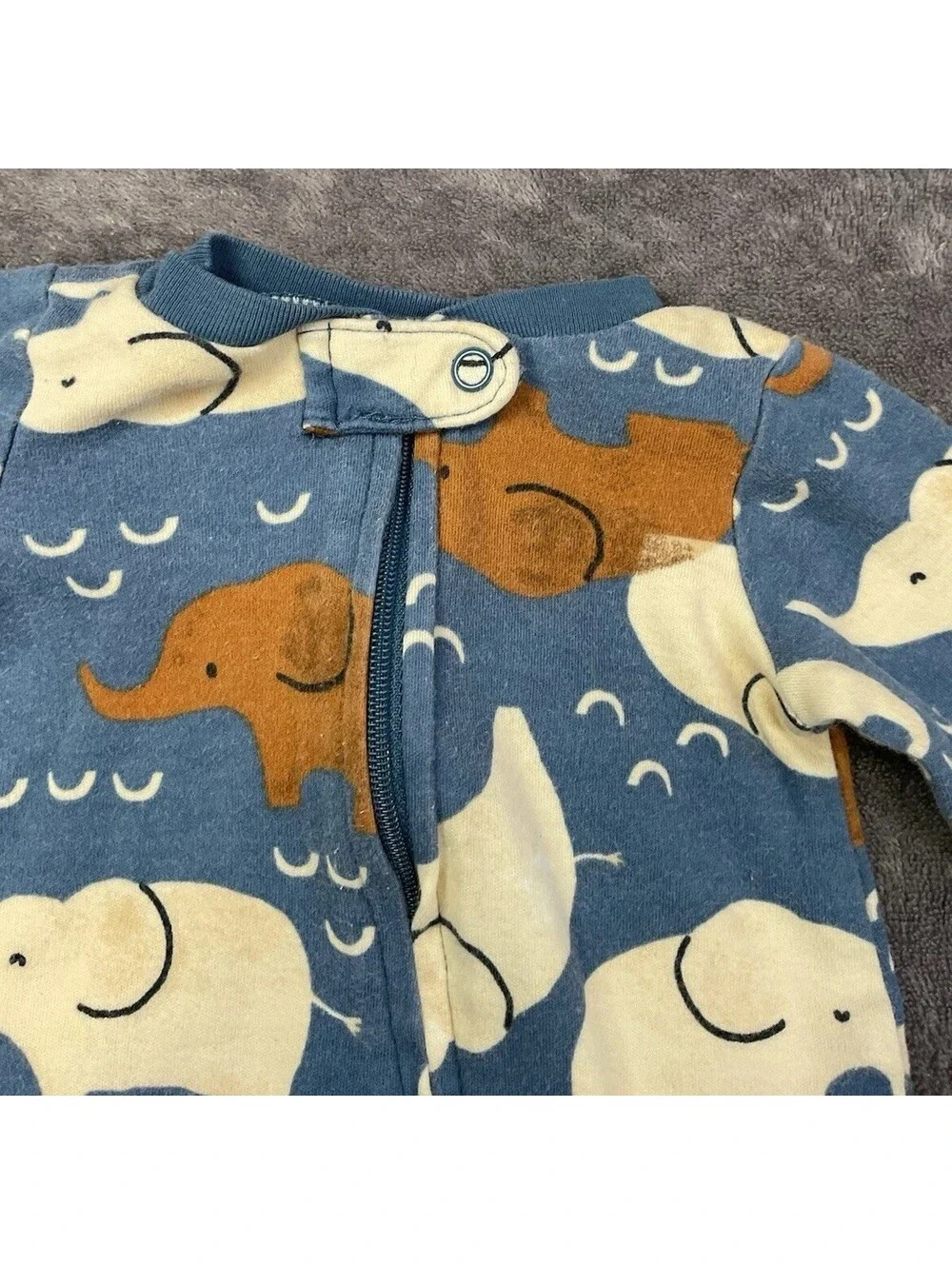 🐘 Carter's Elephant Dual-Zip Sleeper (Newborn)